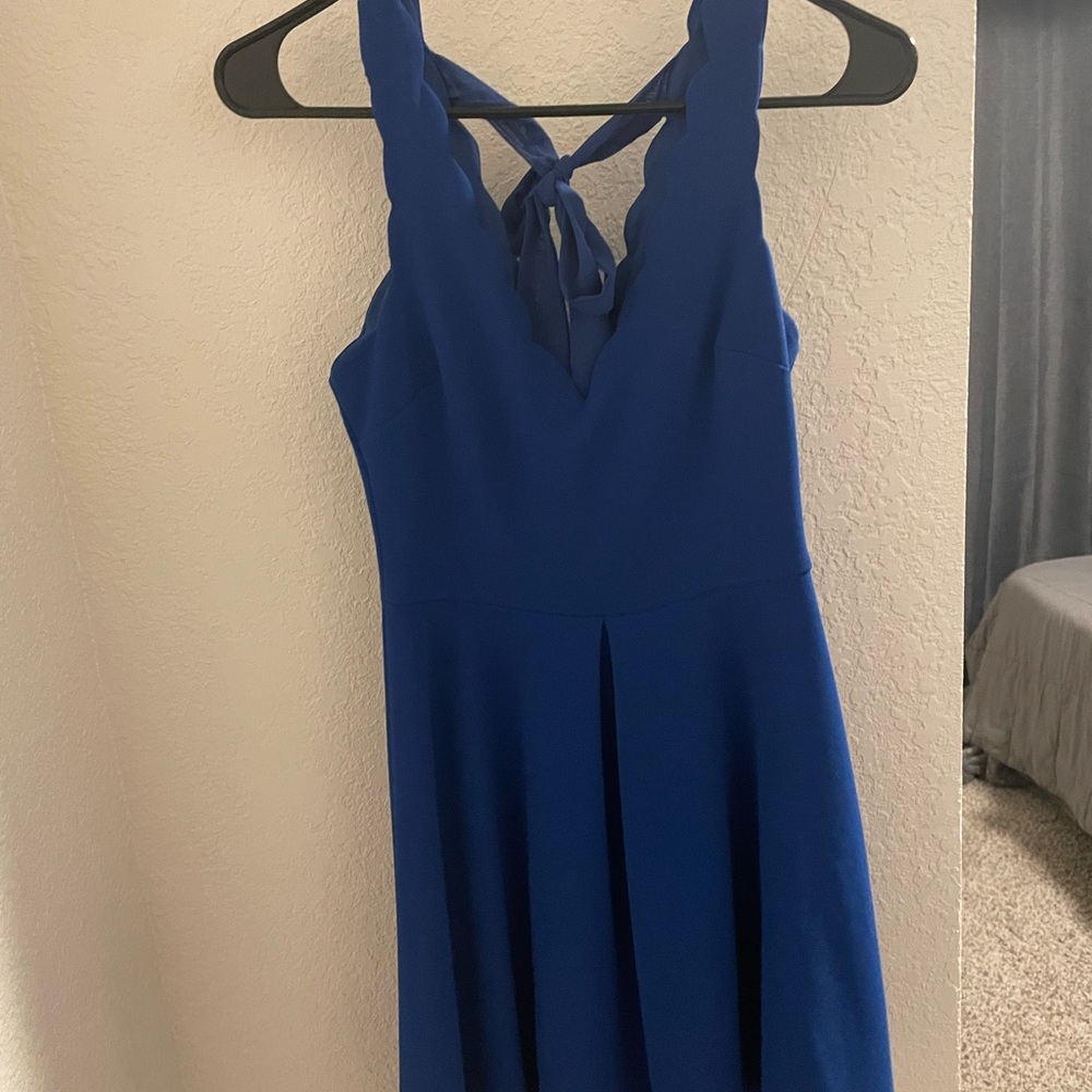 B Darlin Royal Blue Backless Dress